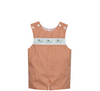 Gator Face Print Orange Shortall