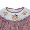 Bulldog Maroon/White Smocked Bishop Dress