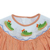 Gator Orange/Blue Smocked Bishop Girl Bubble
