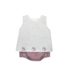 Maroon/Gray Diaper Set