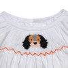 Hound Dog Smocked Orange/White Daygown