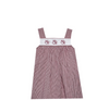 Bulldog Paw Print Maroon/Gray Dress