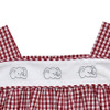 Elephant Face Print Crimson/Gary Dress