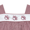 Bulldog Paw Print Maroon/Gray Unisex Bubble