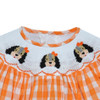 Hound Dog Orange/White Smocked Bishop Girl Bubble