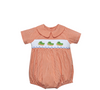 Gator Orange/Blue Boy Smocked Bubble