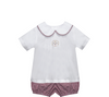Bulldog Maroon/Gray Knit Boy Short Set
