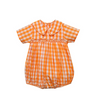 Hound Dog Orange/White Smocked Boy Bubble