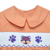 Tiger Orange/Purple Smocked Boy Bubble