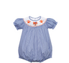 Tiger Navy/Orange Smocked Bishop Girl Bubble