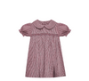 Bulldog Maroon/Gray Smocked Dress
