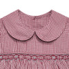 Bulldog Maroon/Gray Smocked Dress