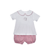 Razorback Red Knit Boy Short Set
