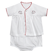 Red/White Unisex Diaper Set