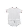 Red/White Unisex Diaper Set