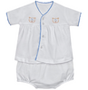 Blue/White Unisex Diaper Set
