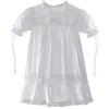 Hazel Dress - White with Blue Robbon
