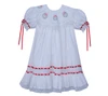 Lucille Dress-Christmas Embroidery Wreath Collar