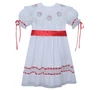 Clara Marie Dress-Christmas Embroidery Wreath Collar