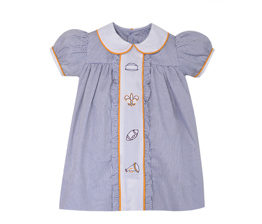 gingham embroidered dress Pink Gingham Embroidered Beach Dress by Classic Whimsy - Girls Dresses main image 1