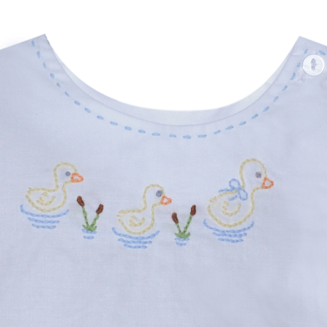 Vintage Duckie Pull Toy Diaper Set - Light Blue