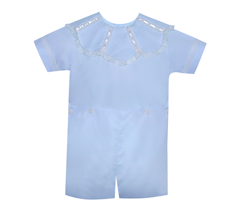 Maxwell Boy Button Suit Blue