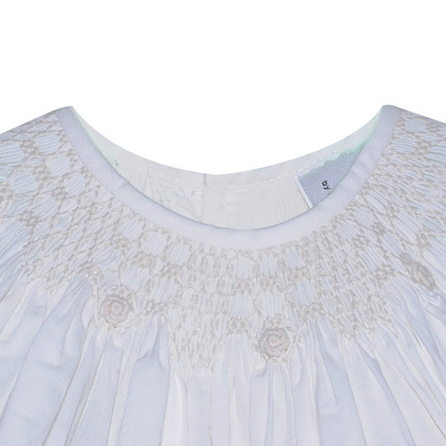 Georgette White Angel Bishop Dress