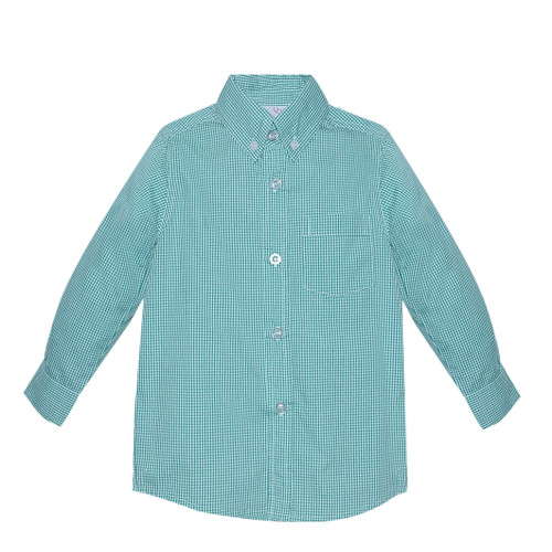 Arthur Brother Button Down Shirt-Green Gingham