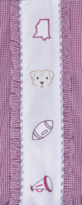 Embroidery 4 Logo Dress -  Maroon