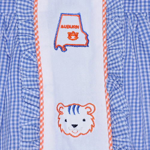 Embroidery 4 Logo Girl Bubble- Blue Gingham