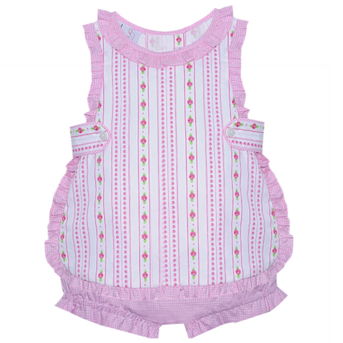 Lucy Girl Bloomer Set- Pink Flowers