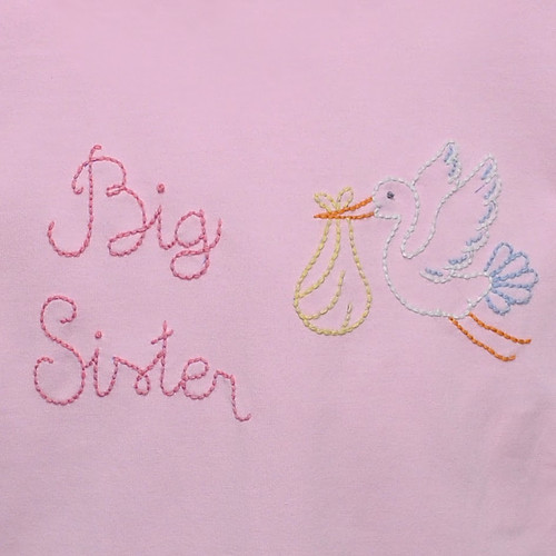 Emma Blouse-Big Sister w/Stork