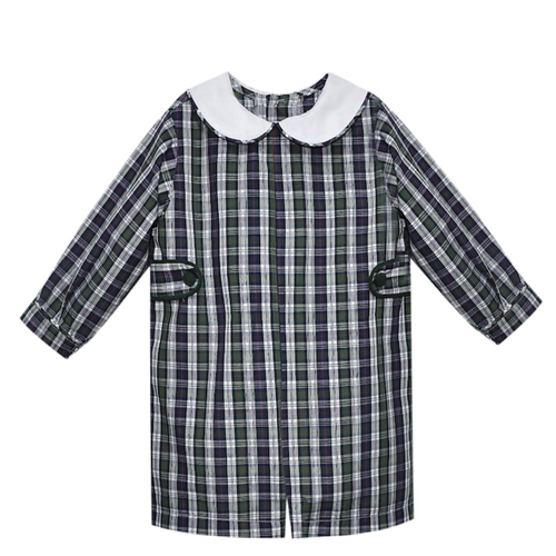 Rowan Boy Romper-Navy Plaid Rowan Boy Romper-Navy Plaid