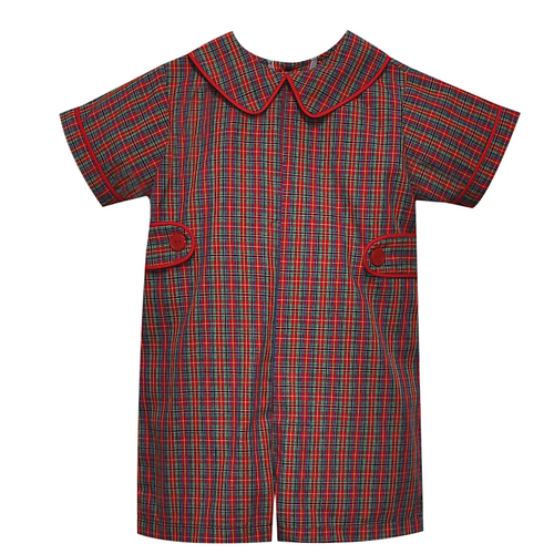 Williams Romper-Red Plaid