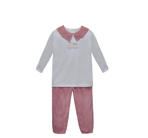 Beau Boy Pant Set-Rescue Truck