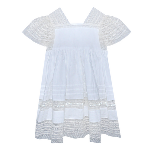 Lilian White Dress- Ecru Lace