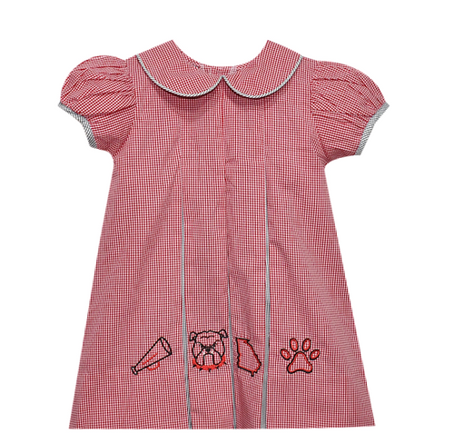Bulldog Red/Black 4 Logo Dress