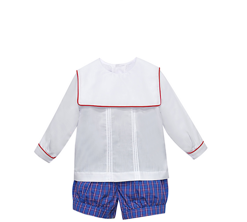 Presley Short Set - Blue Plaid