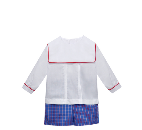 Presley Short Set - Blue Plaid