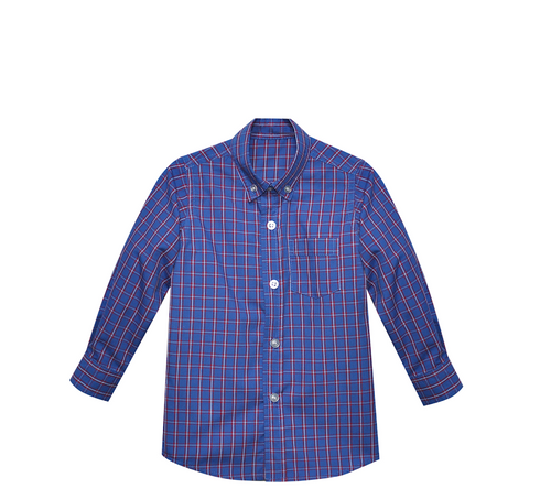 Arthur Brother Button Down Shirt - Blue Plaid