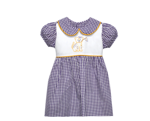 Tiger w/Flag Purple/Gold Dress