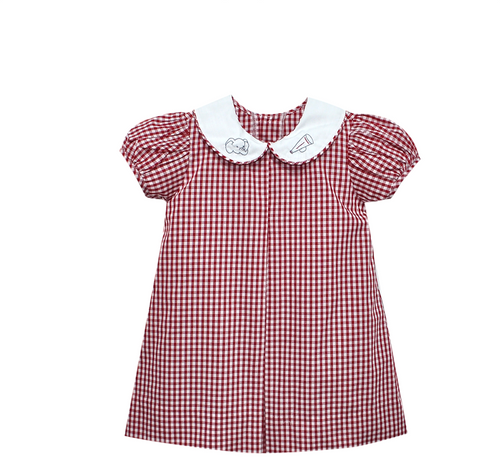 Elephant Crimson/Gray Dress