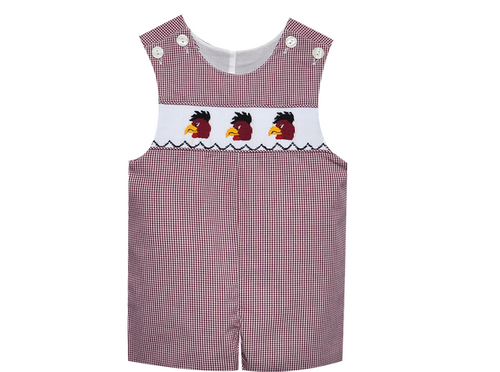 Gamecock Black/Garnet Smocked Shortall