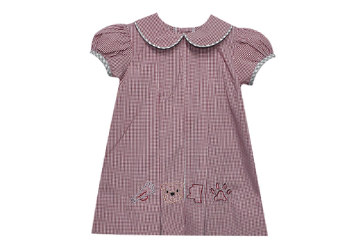 Bulldog Maroon/Gray 4 Logo Dress