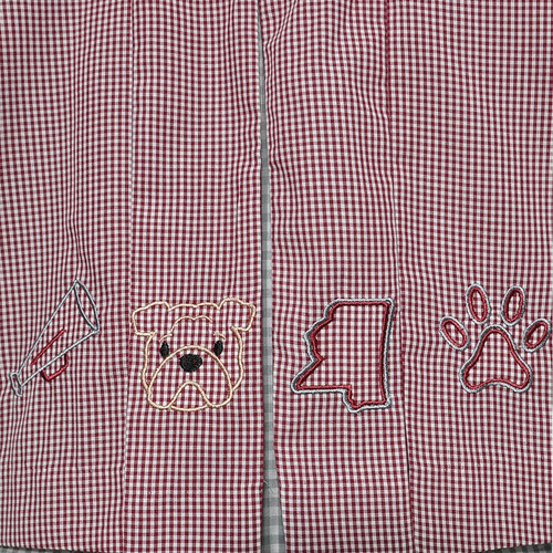 Bulldog Maroon/Gray 4 Logo Dress