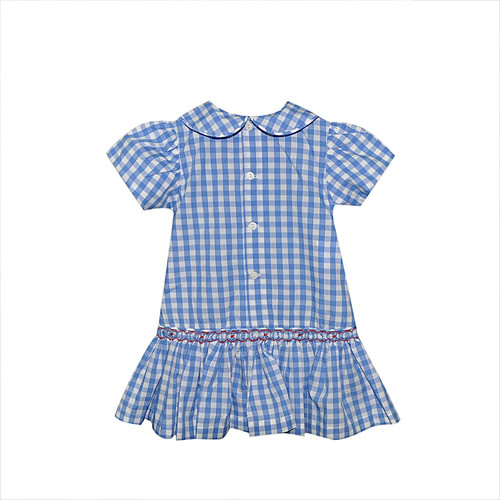Rebel Red/Blue Smocked Dress