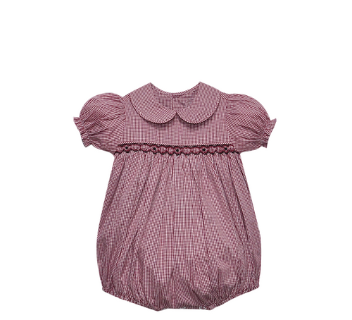 Gamecock Black/Garnet Smocked Girl Bubble