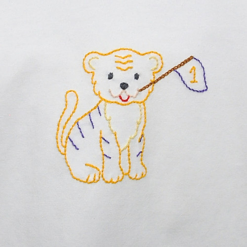 Tiger w/Flag Purple/Gold Boy Bubble