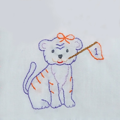 Tiger w/Flag Orange/Purple Dress
