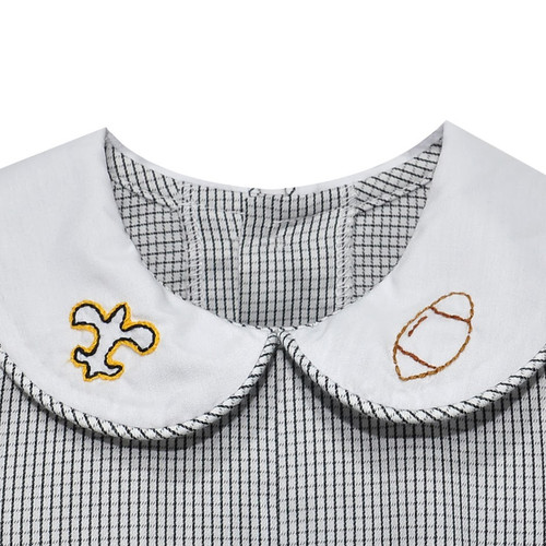 Fleur de Lis Black/Gold Boy Bubble